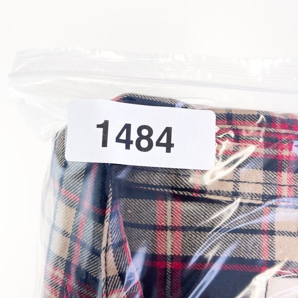 Furst of A Kind Size XL 46-48 Mens Button Down Plaid Zipper Shirt Red Distressed - Picture 9 of 9